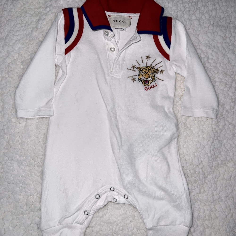 Baby Gucci open foot onesie